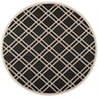 Safavieh Courtyard Black Indoor Outdoor Rug - Round 7'10