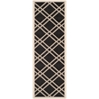 Safavieh Courtyard Black Indoor Outdoor Rug - Runner 2'3