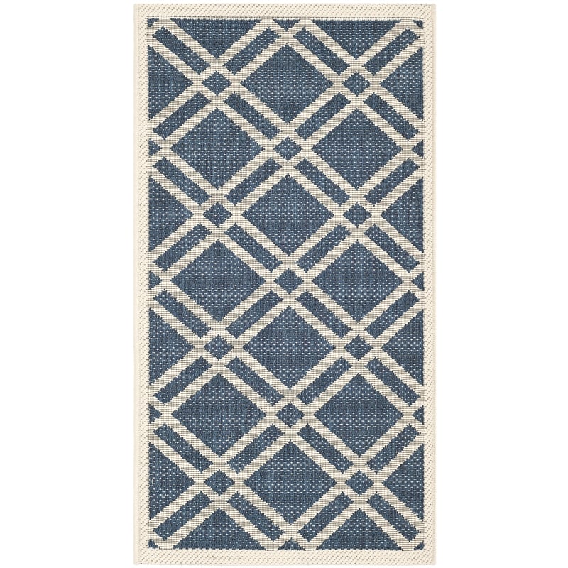 Safavieh Courtyard Navy Indoor Outdoor Rug - 2' x 3'7