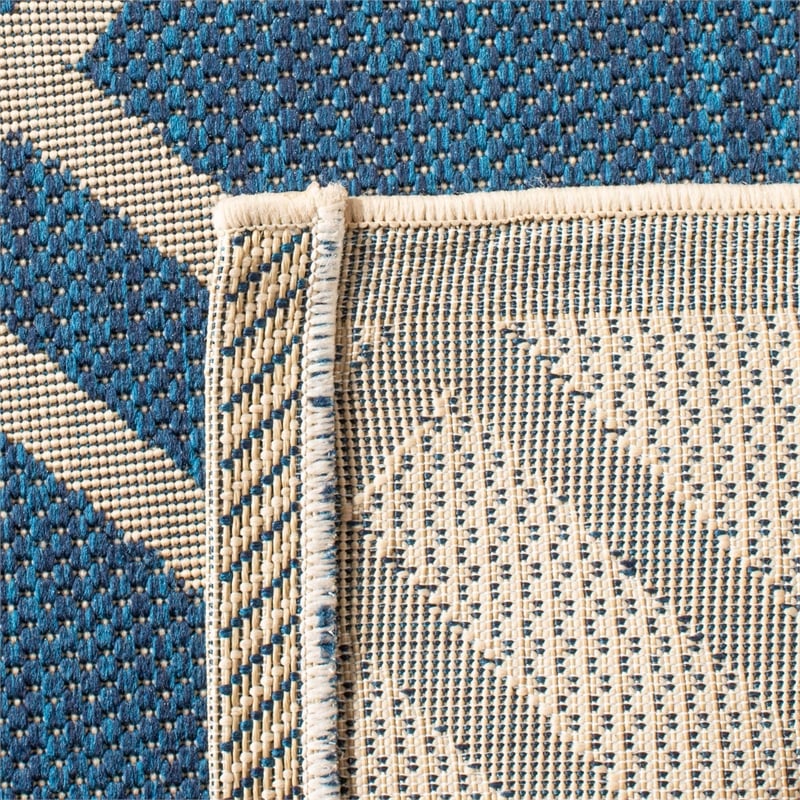 Safavieh Courtyard Navy Indoor Outdoor Rug - 5'3