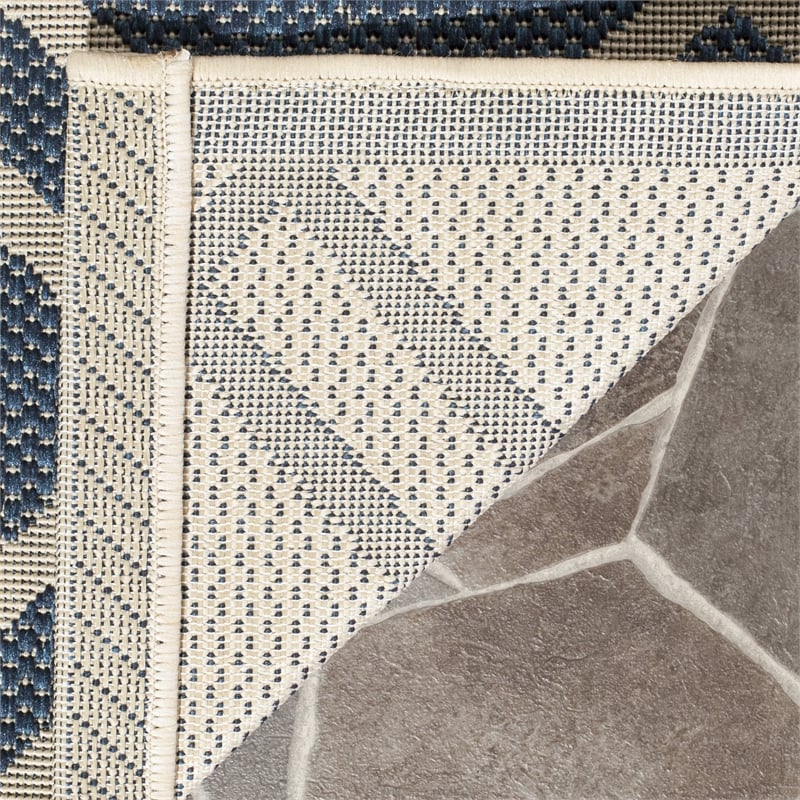 Safavieh Courtyard Navy Indoor Outdoor Rug - Square 5'3