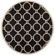 Safavieh Courtyard Black Indoor Outdoor Rug - Round 7'10