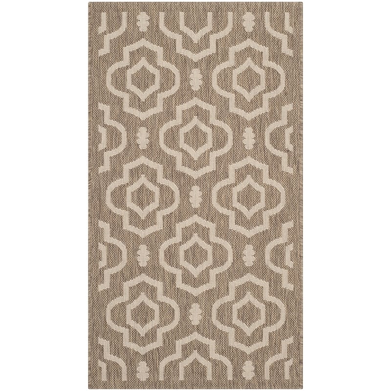Safavieh Courtyard Brown Indoor Outdoor Rug - 2' x 3'7