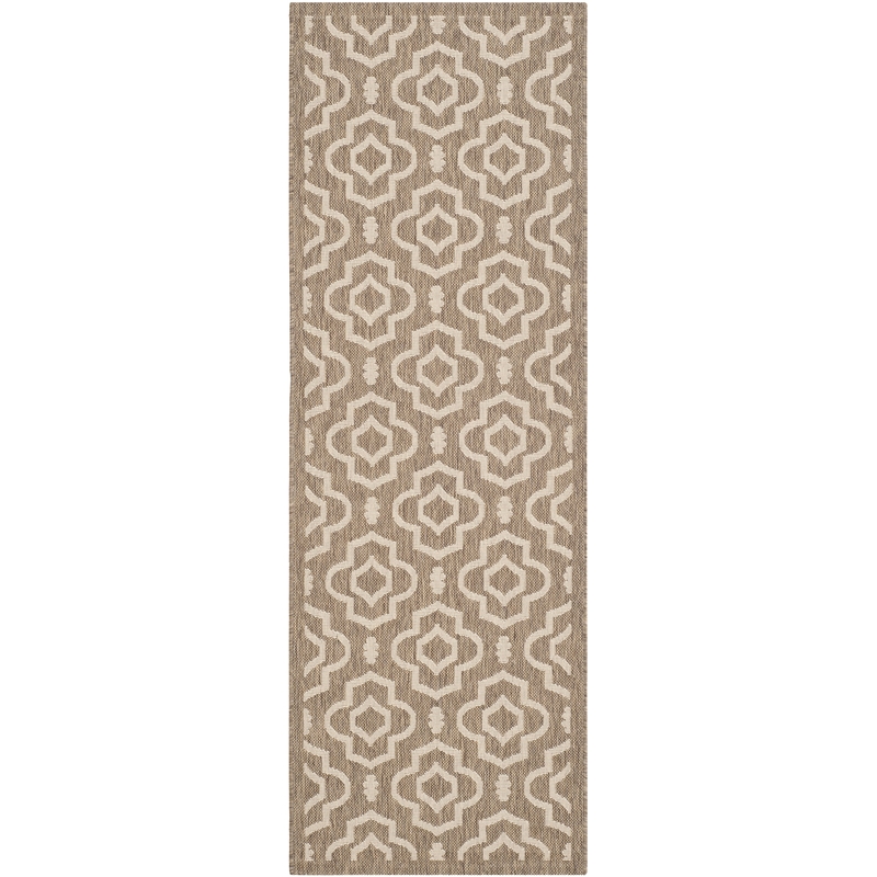 Safavieh Courtyard Brown Indoor Outdoor Rug - Runner 2'3