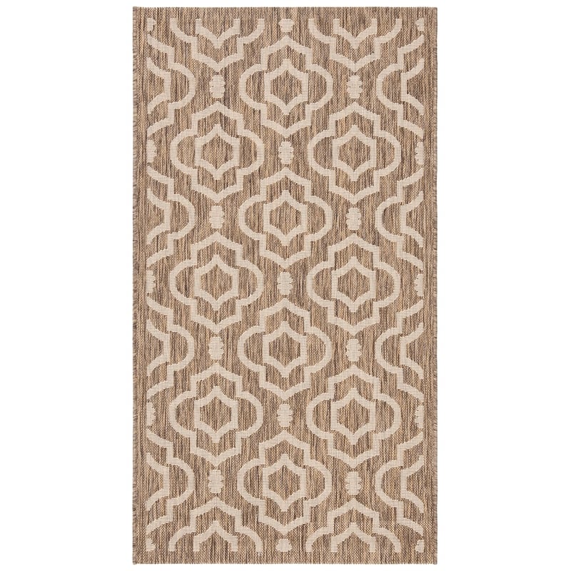 Safavieh Courtyard Brown Indoor Outdoor Rug - Runner 2'7