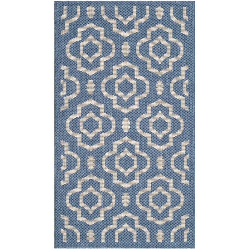 Safavieh Courtyard Blue Indoor Outdoor Rug - 2' x 3'7