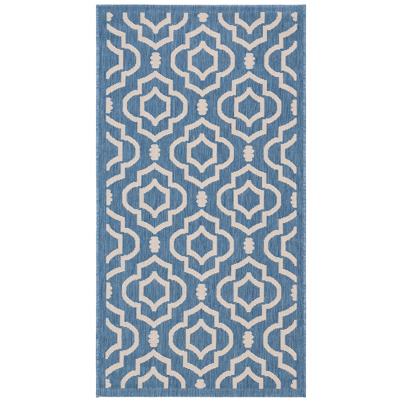 Safavieh Courtyard Blue Indoor Outdoor Rug - 2'7