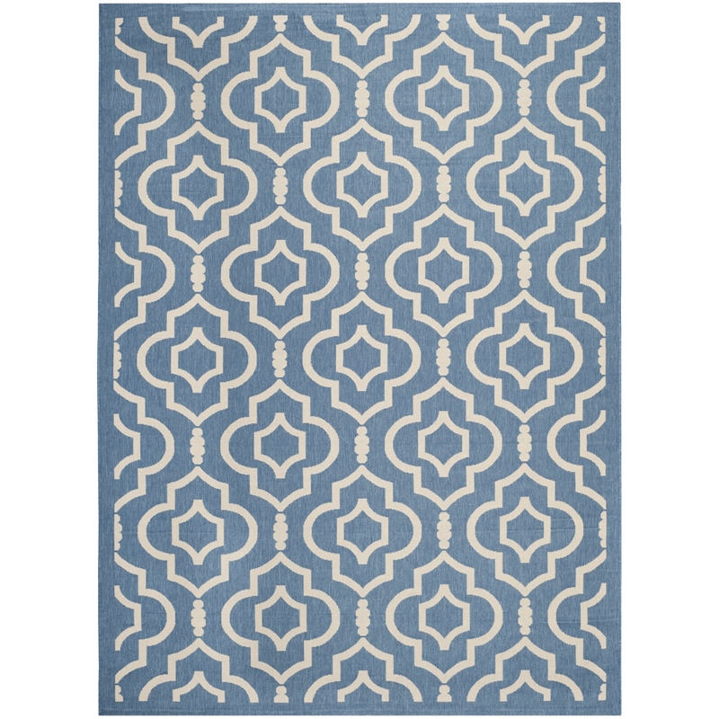 Safavieh Courtyard Blue Indoor Outdoor Rug - 9' x 12'