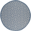 Safavieh Courtyard Blue Indoor Outdoor Rug - Round 7'10