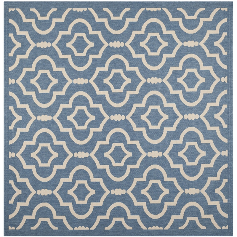 Safavieh Courtyard Blue Indoor Outdoor Rug - Square 7'10