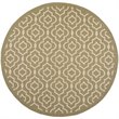 Safavieh Courtyard Green Indoor Outdoor Rug - Round 7'10
