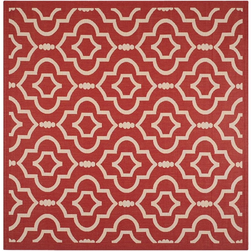 Safavieh Courtyard Red Indoor Outdoor Rug - Square 7'10