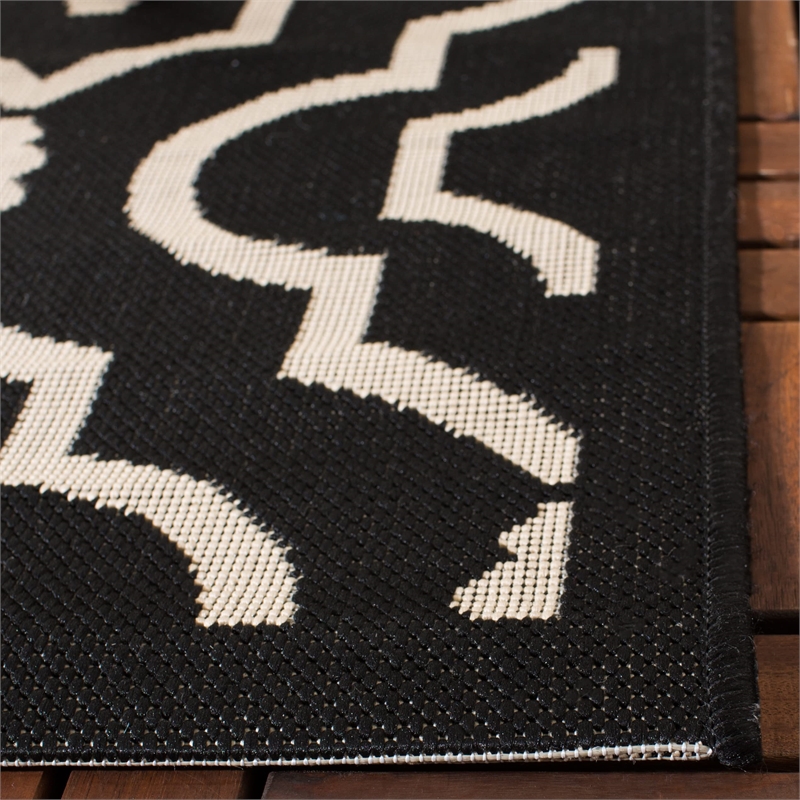 Safavieh Courtyard Black Indoor Outdoor Rug - Runner 2'3