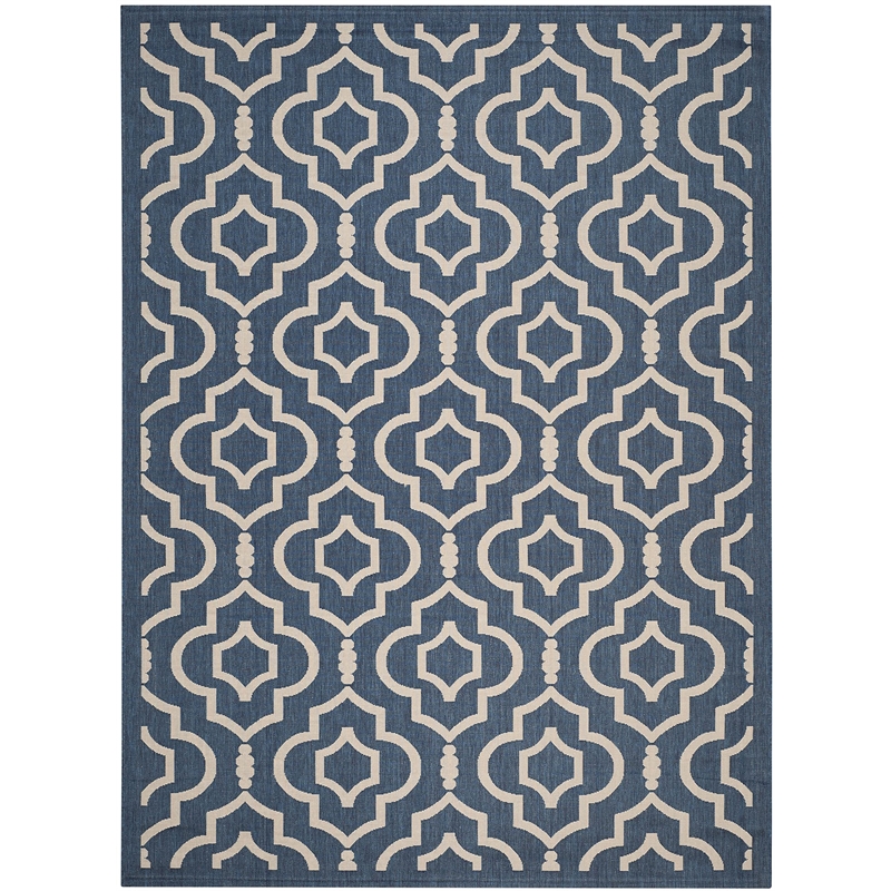 Safavieh Courtyard Navy Indoor Outdoor Rug - 6'7