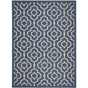 Safavieh Courtyard Navy Indoor Outdoor Rug - 6'7&quot x 9'6&quot
