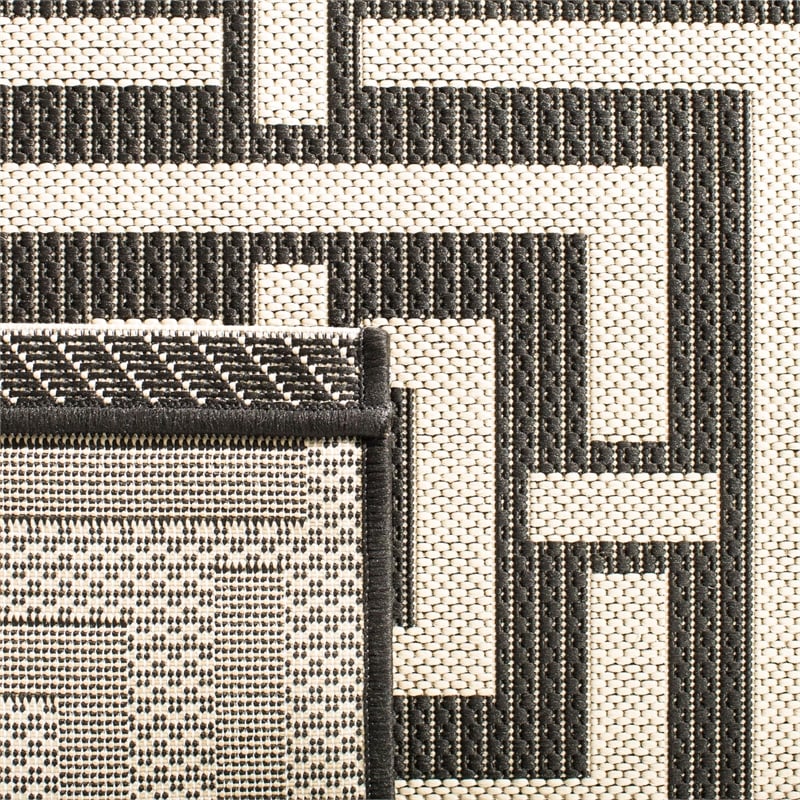 Safavieh Courtyard Black Indoor Outdoor Rug - Runner 2'3