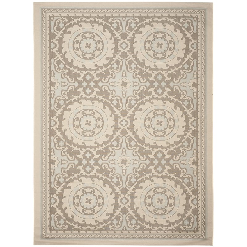 Safavieh Courtyard Beige Indoor Outdoor Rug - 6'7