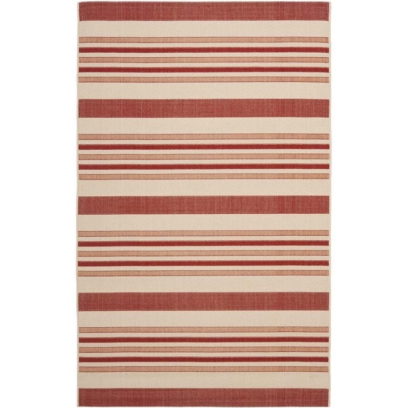 Safavieh Courtyard Beige Indoor Outdoor Rug - 4' x 5'7