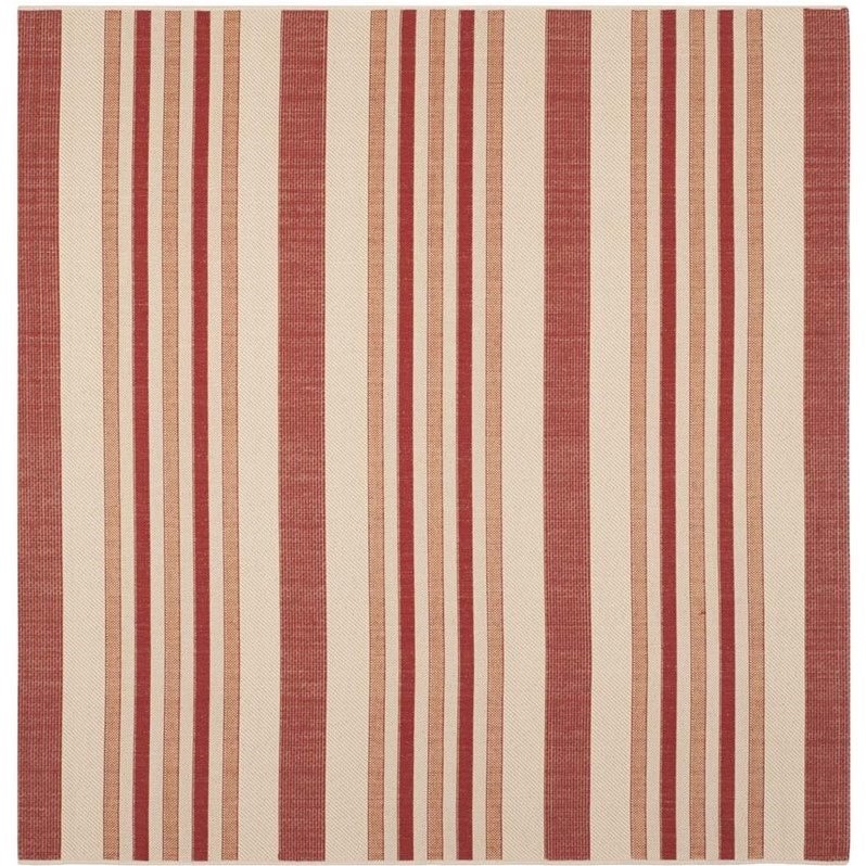 Safavieh Courtyard Beige Indoor Outdoor Rug - Square 6'7
