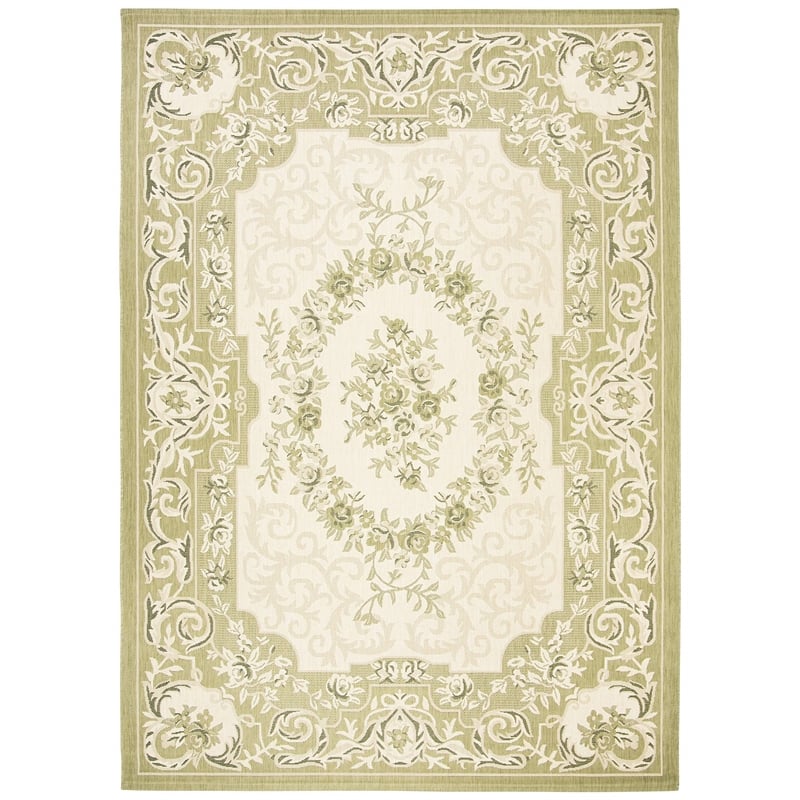 Safavieh Courtyard Cream Indoor Outdoor Rug - 9' x 12'