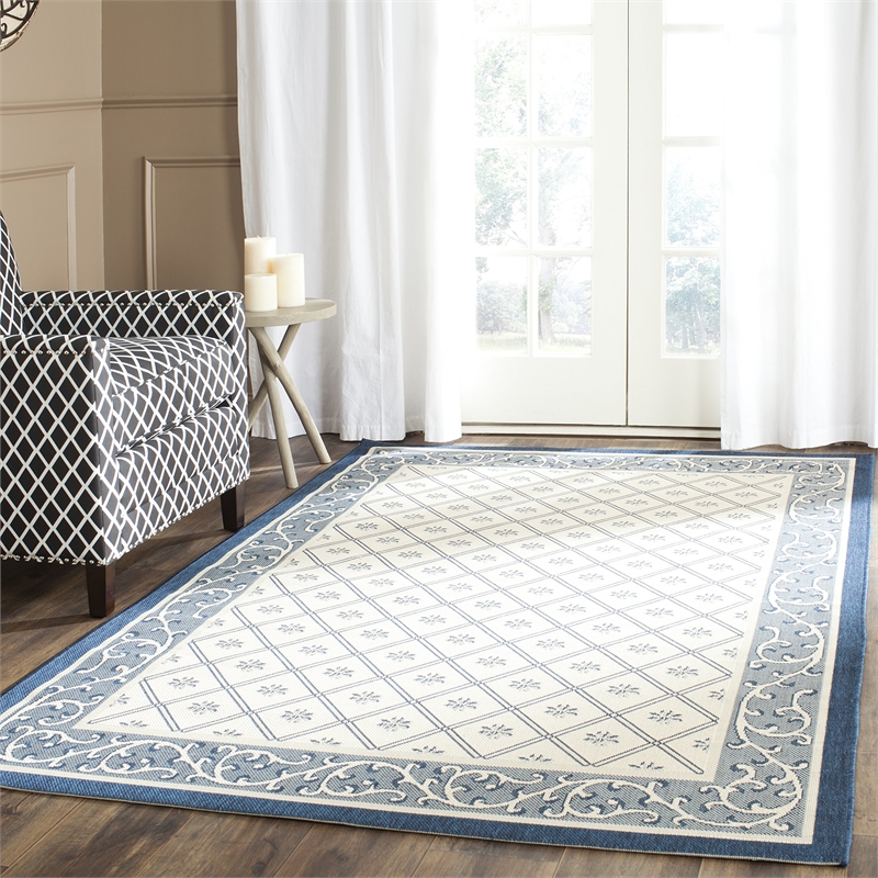 Safavieh Courtyard Beige Indoor Outdoor Rug - 2'7