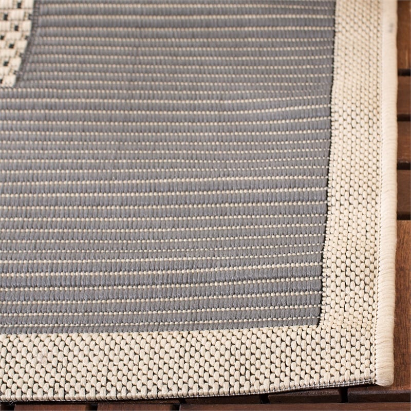 Safavieh Courtyard Grey Indoor Outdoor Rug - Runner 2'3
