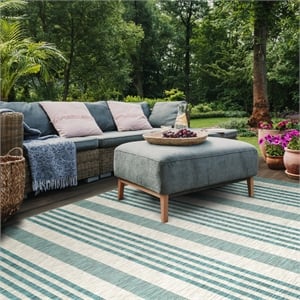 Safavieh Courtyard Grey Indoor Outdoor Rug - 8' x 11'