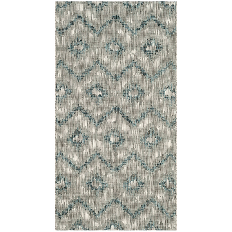 Safavieh Courtyard Grey Indoor Outdoor Rug - 2' x 3'7