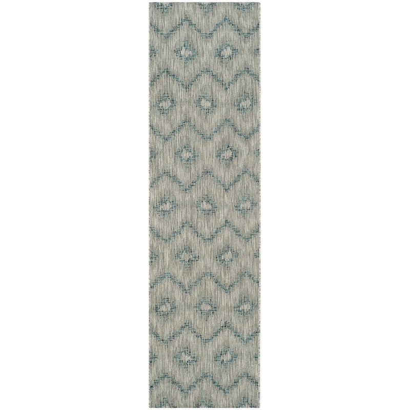 Safavieh Courtyard Grey Indoor Outdoor Rug - Runner 2'3