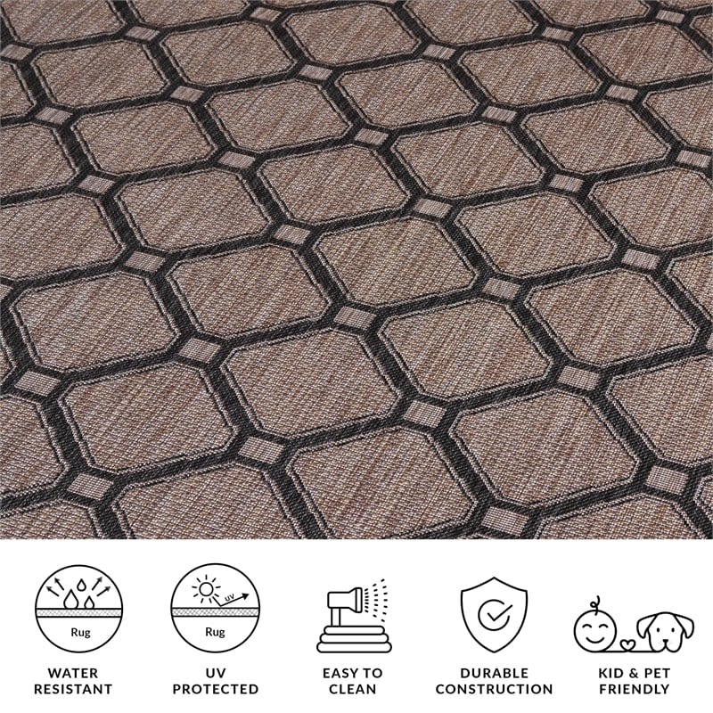 Safavieh Courtyard Natural Indoor Outdoor Rug - 5'3