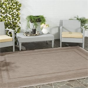 Safavieh Courtyard Beige Indoor Outdoor Rug - 5'3&quot x 7'7&quot