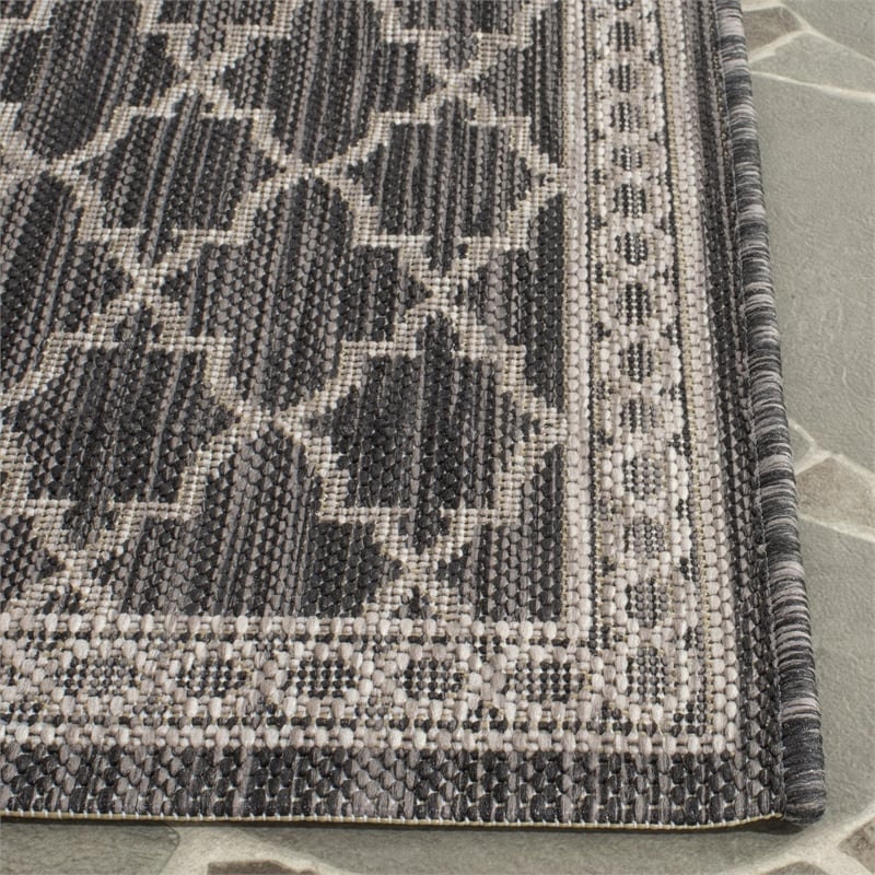 Safavieh Courtyard Black Indoor Outdoor Rug - 2' x 3'7