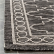 Safavieh Courtyard Black Indoor Outdoor Rug - 4' x 5'7