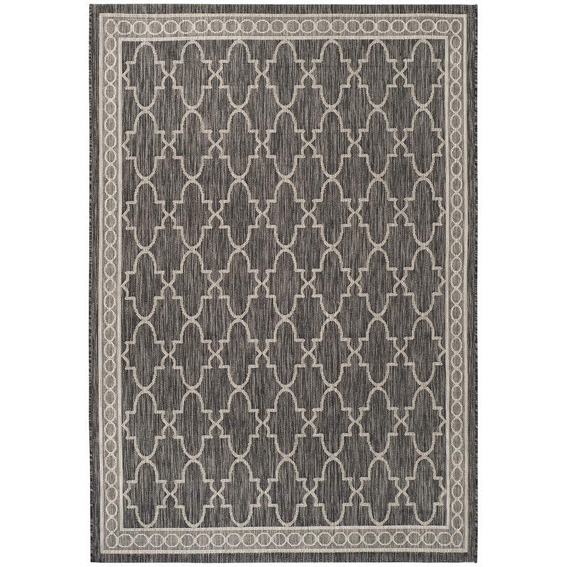 Safavieh Courtyard Black Indoor Outdoor Rug - 5'3