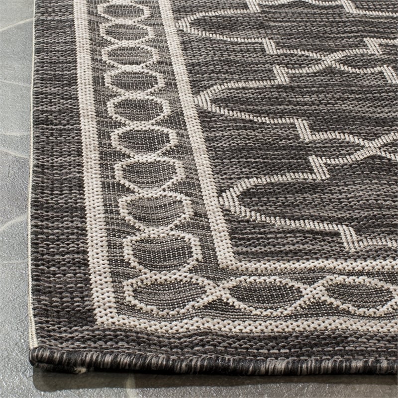 Safavieh Courtyard Black Indoor Outdoor Rug - 8' x 11'