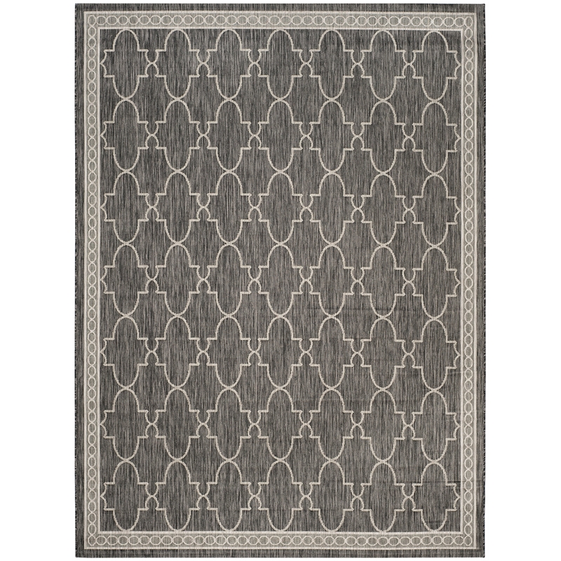 Safavieh Courtyard Black Indoor Outdoor Rug - 9' x 12'