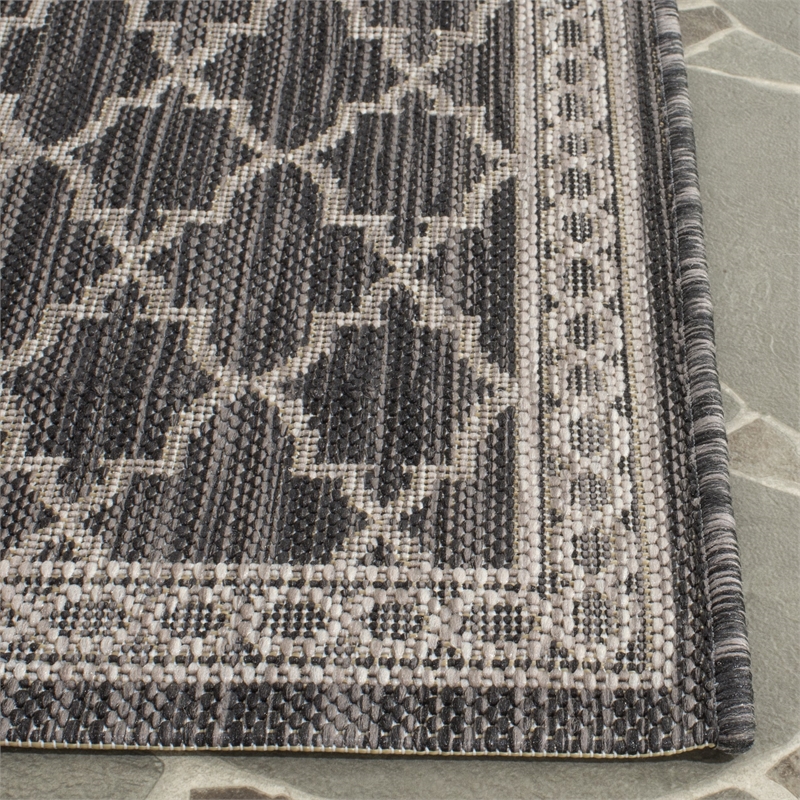 Safavieh Courtyard Black Indoor Outdoor Rug - Runner 2'3