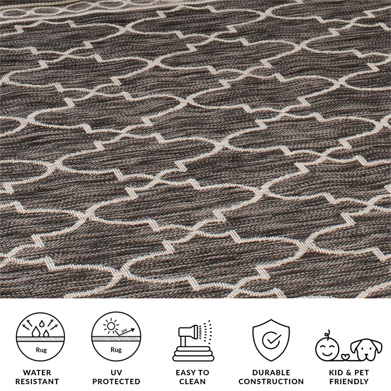 Safavieh Courtyard Black Indoor Outdoor Rug - Runner 2'4