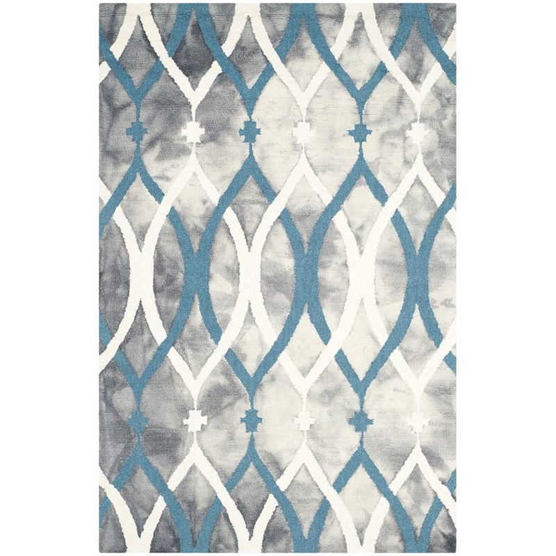 Safavieh Dip Dyed Grey Contemporary Rug - 4' x 6'