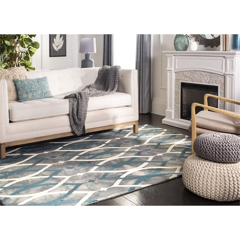 Safavieh Dip Dyed Grey Contemporary Rug - 5' x 8'