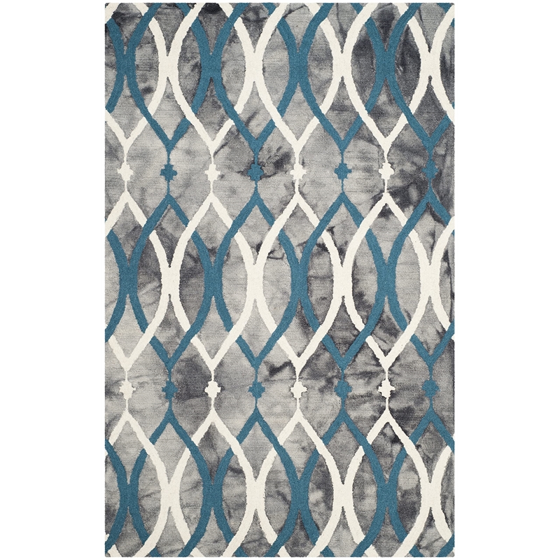 Safavieh Dip Dyed Grey Contemporary Rug - 5' x 8'