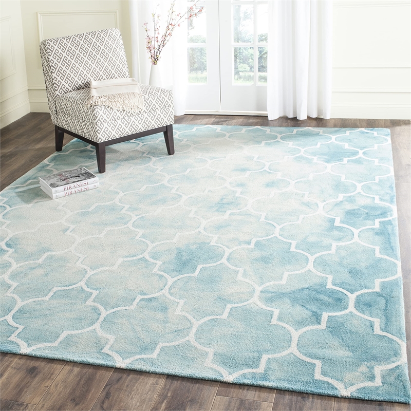 Safavieh Dip Dyed Turquoise Contemporary Rug - 8' x 10'