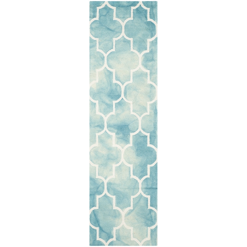 Safavieh Dip Dyed Turquoise Contemporary Rug - Runner 2'3