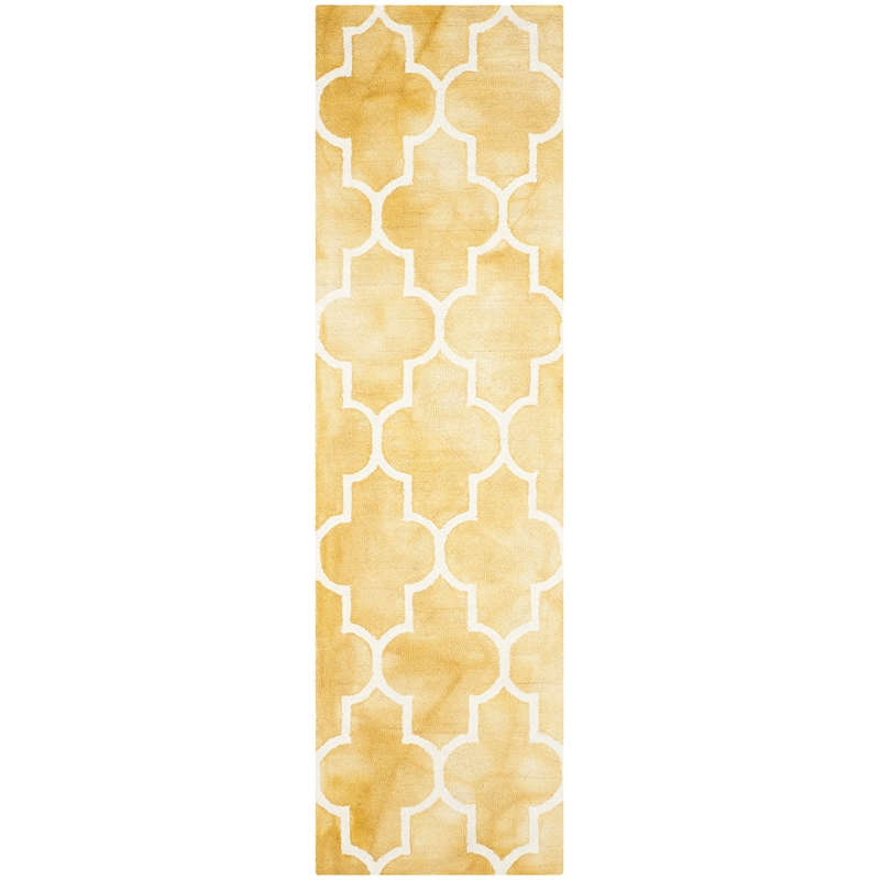 Safavieh Dip Dyed Gold Contemporary Rug - Runner 2'3