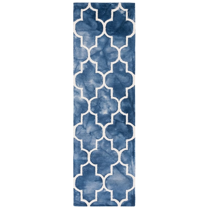 Safavieh Dip Dyed Navy Contemporary Rug - Runner 2'3