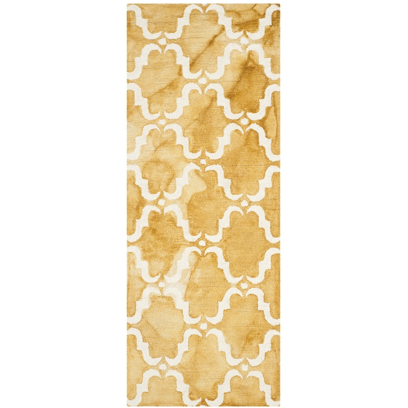 Safavieh Dip Dyed Gold Contemporary Rug - Runner 2'3