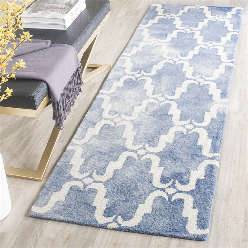 Safavieh Dip Dyed Blue Contemporary Rug - Runner 2'3