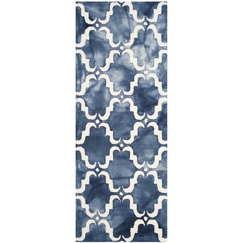 Safavieh Dip Dyed Navy Contemporary Rug - Runner 2'3