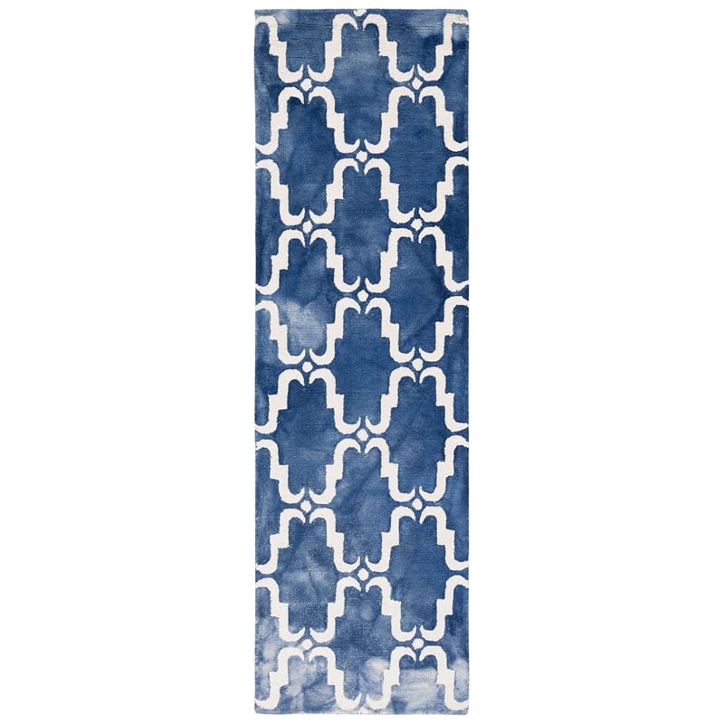 Safavieh Dip Dyed Navy Contemporary Rug - Runner 2'3