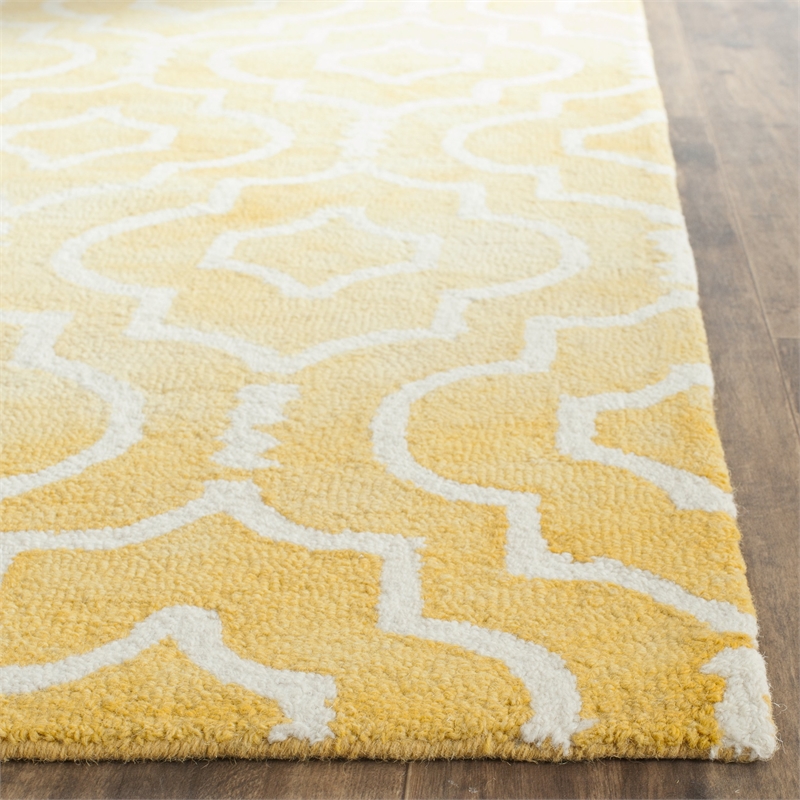Safavieh Dip Dyed Gold Contemporary Rug - Runner 2'3